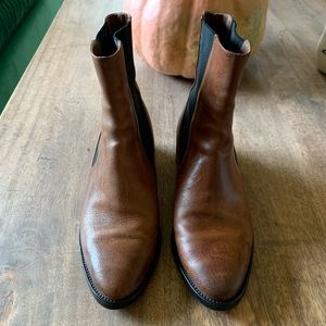 Vince Boots Mid Calf Tall Brown 6.5 Low Heel Light Brown